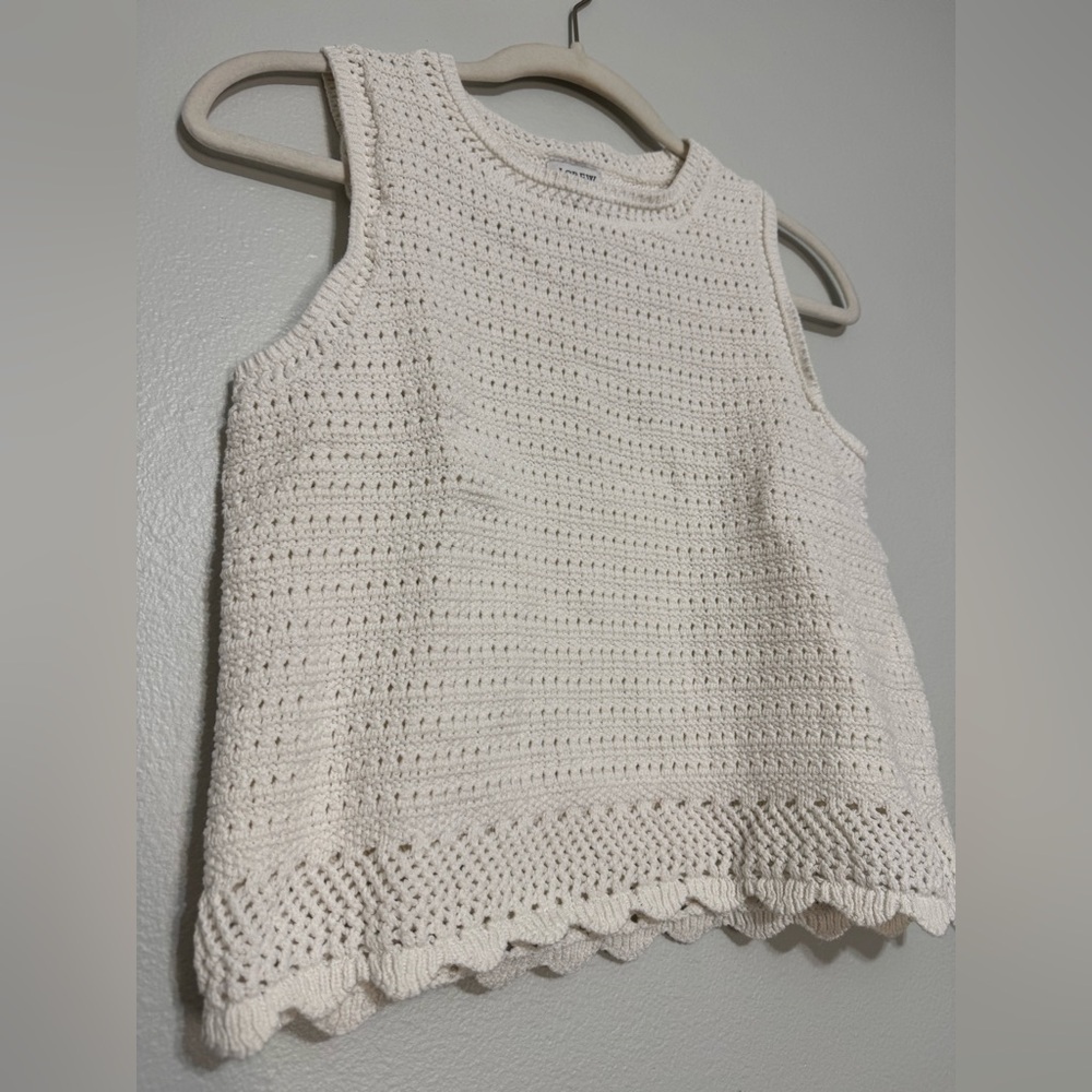 J Crew Sleeveless Crochet Sweater Tank - Picture 3 of 6